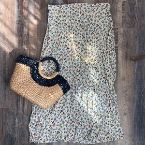 Kathy Ireland- floral midi skirt